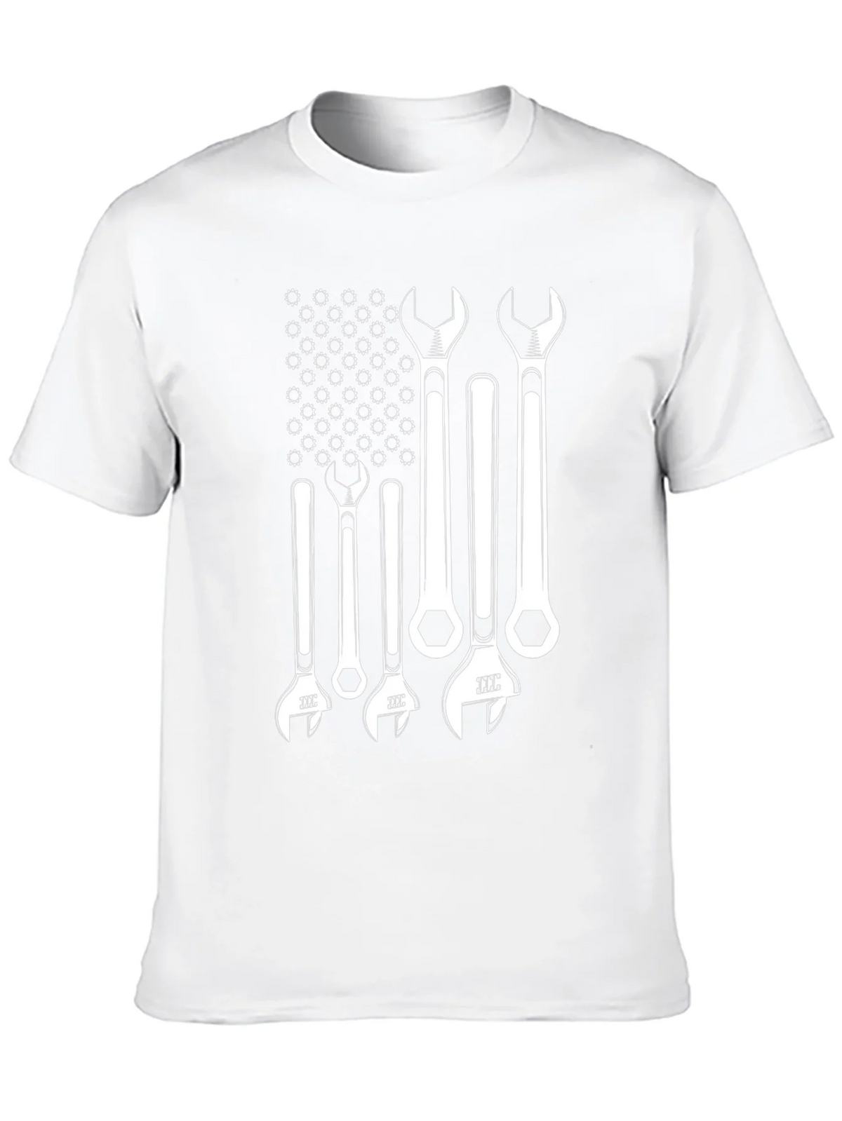Mechanic Wrench American Flag Graphic Tee - Black product image 5