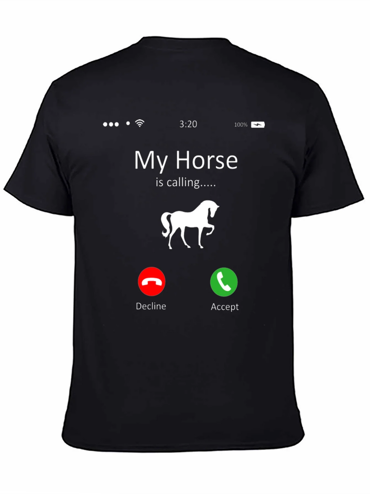 My Horse Is Calling Black Graphic Tee product image 4