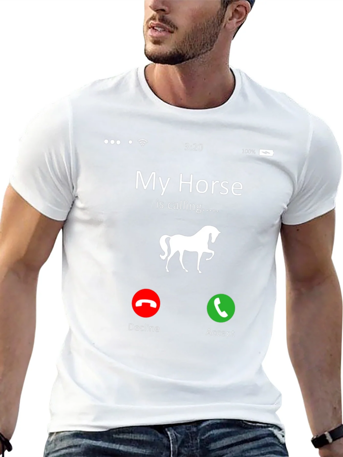 My Horse Is Calling Black Graphic Tee product image 12