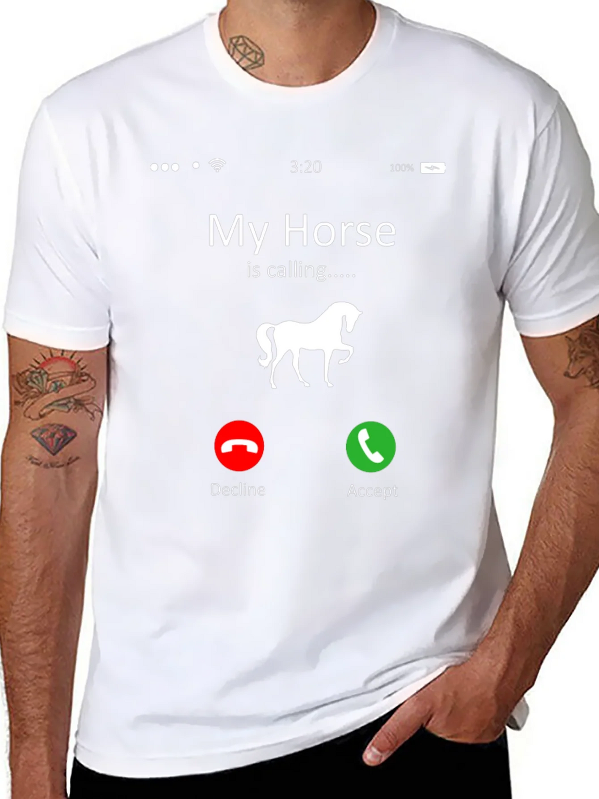 My Horse Is Calling Black Graphic Tee product image 7
