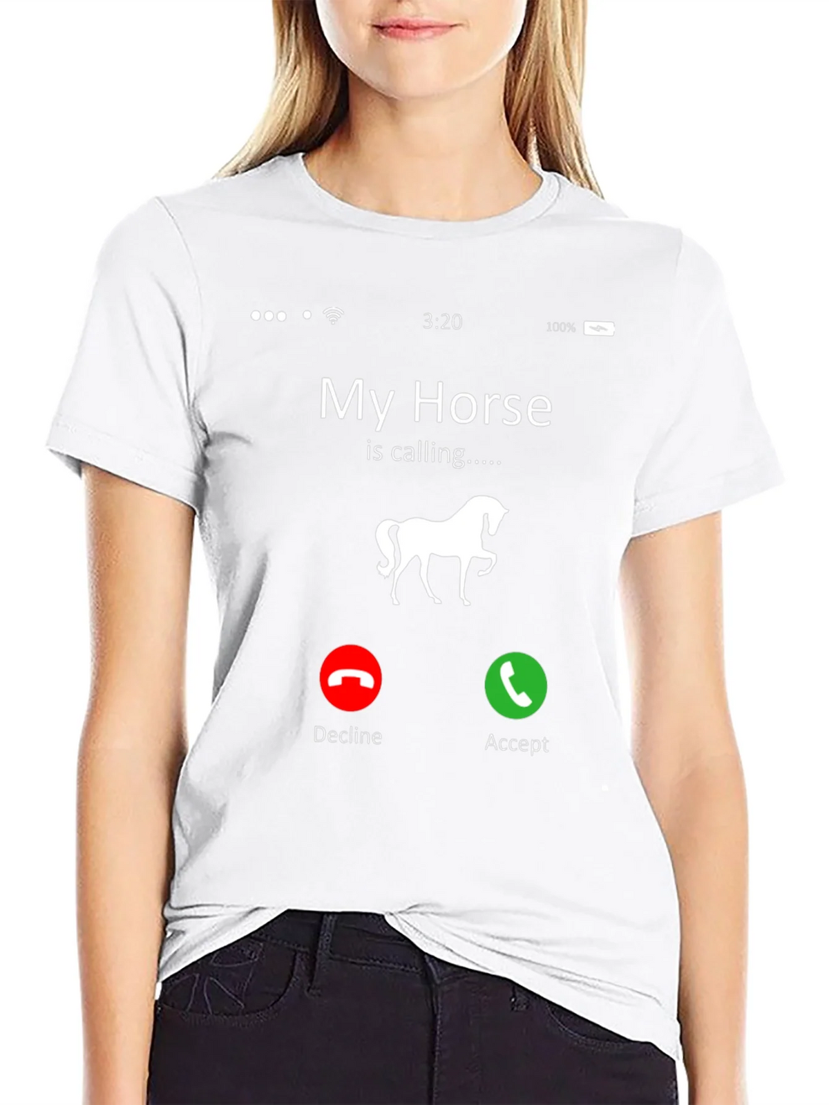 My Horse Is Calling Black Graphic Tee product image 8
