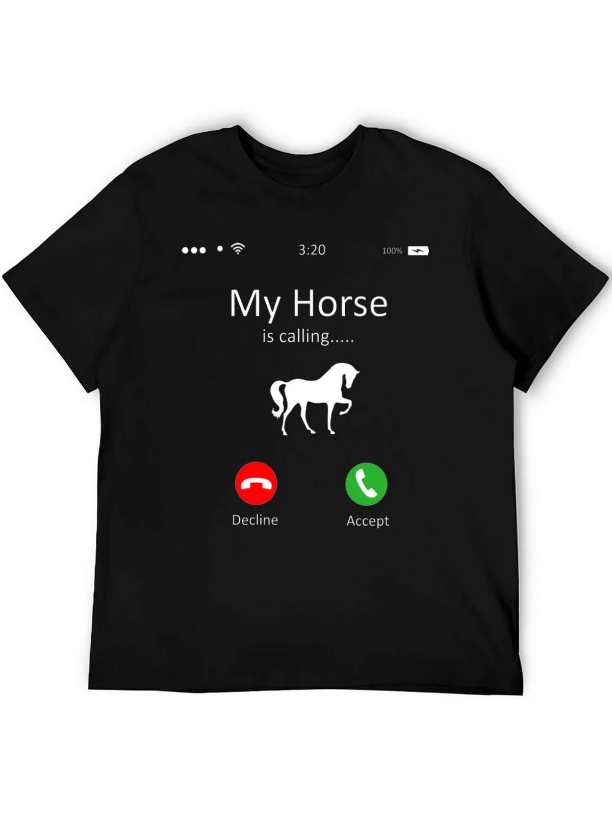 My Horse Is Calling Black Graphic Tee product image 5
