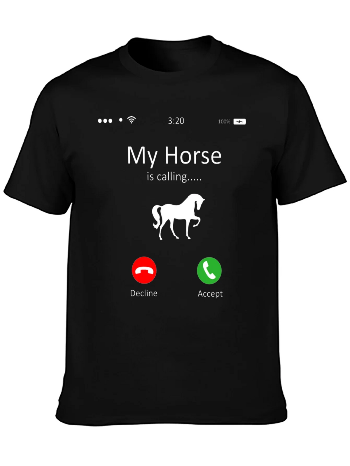 My Horse Is Calling Black Graphic Tee product image 3