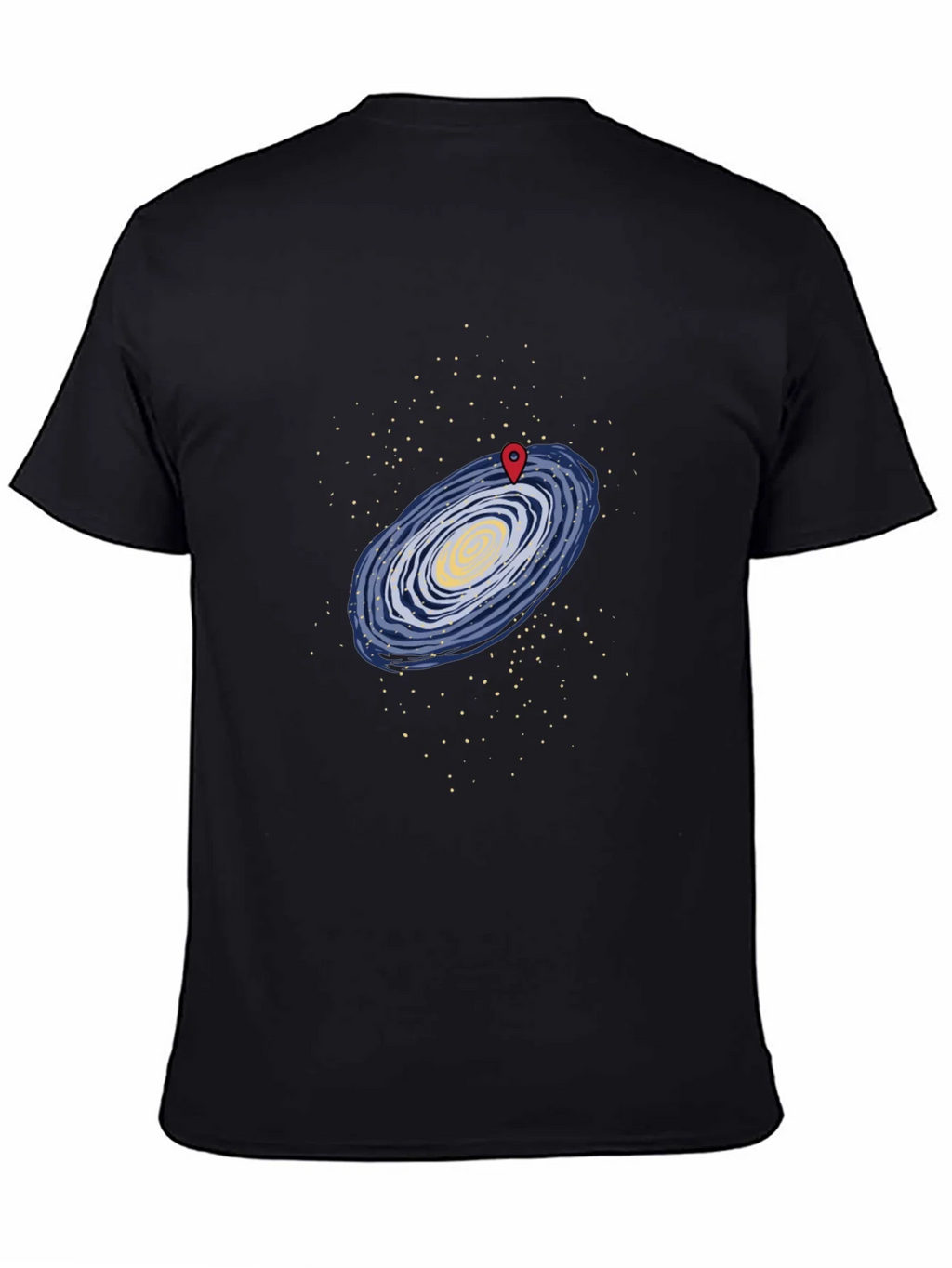 Galaxy Map T-Shirt - Black Graphic Tee product image 4
