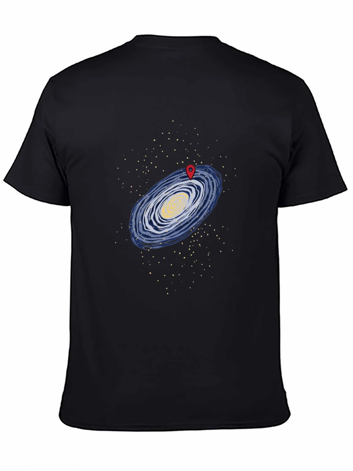 Galaxy Map T-Shirt - Black Graphic Tee product image 4