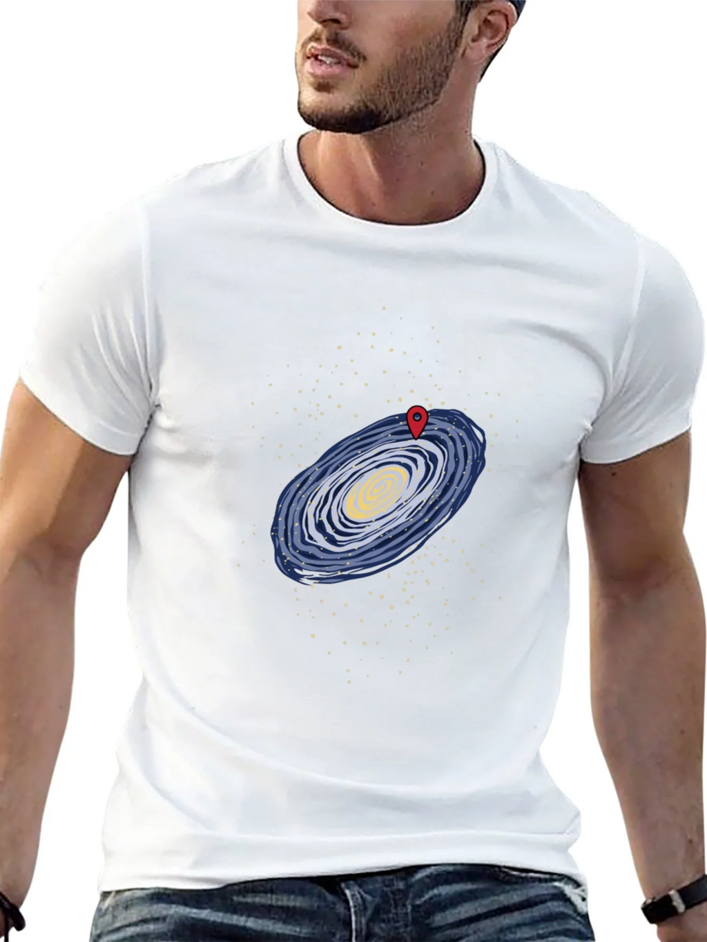 Galaxy Map T-Shirt - Black Graphic Tee product image 11