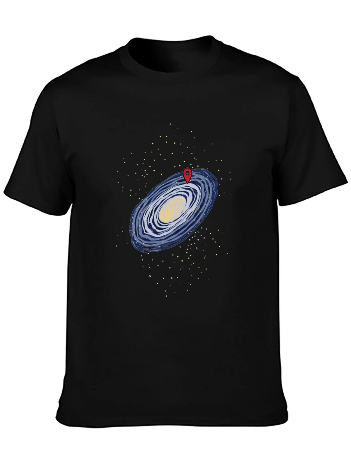 Galaxy Map T-Shirt - Black Graphic Tee product image 3