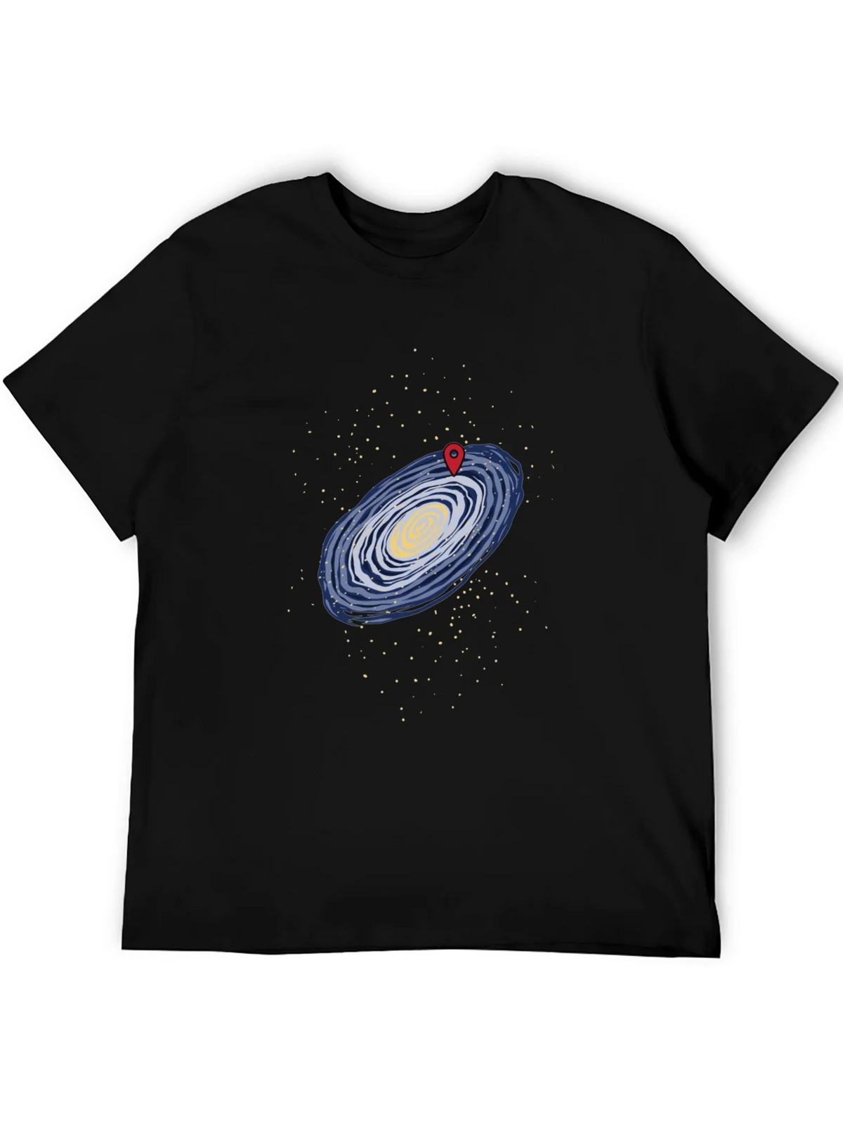 Galaxy Map T-Shirt - Black Graphic Tee product image 5