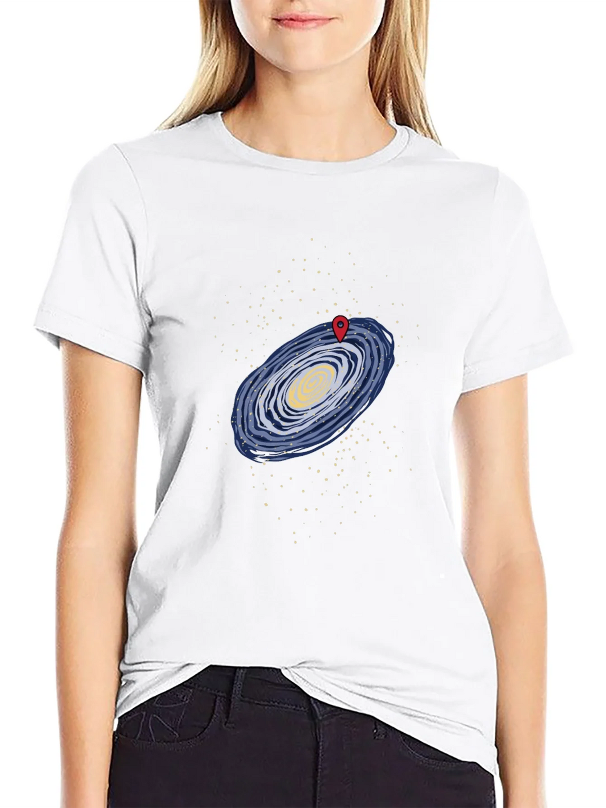 Galaxy Map T-Shirt - Black Graphic Tee product image 8