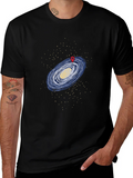 Galaxy Map T-Shirt - Black Graphic Tee product image 1