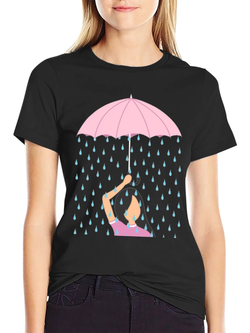 Rainy Day Umbrella T-Shirt - Comfort Fit Cotton Tee product image 2