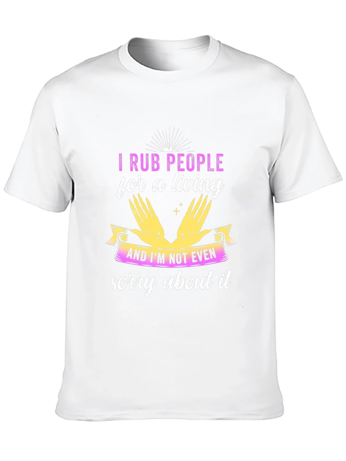 I Rub People For A Living Black T-Shirt product image 8