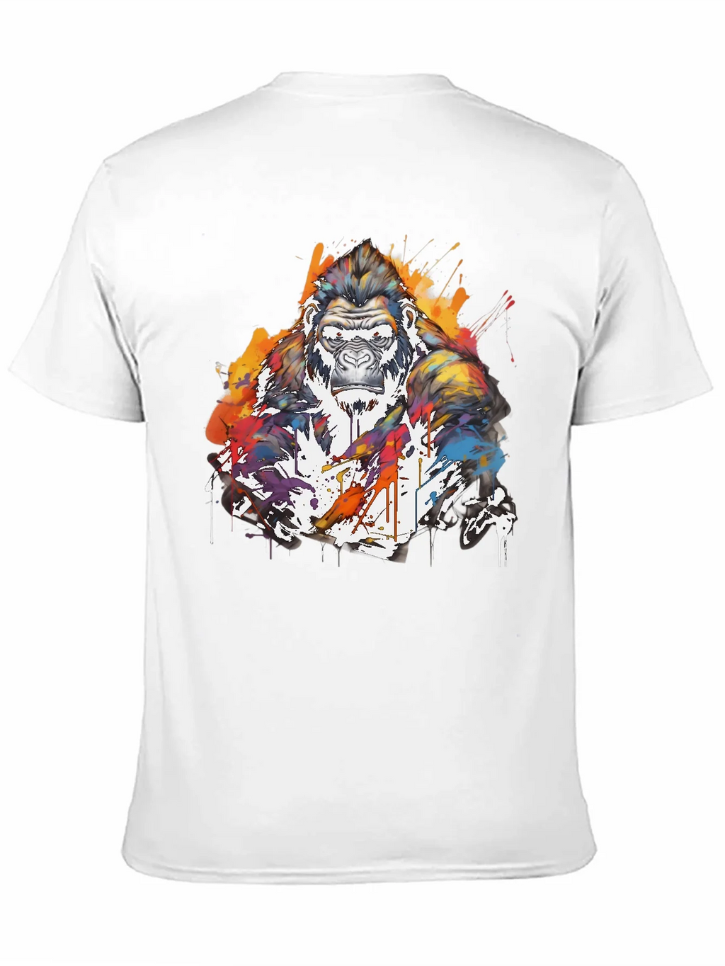 Artistic Gorilla Graphic Black T-Shirt product image 7