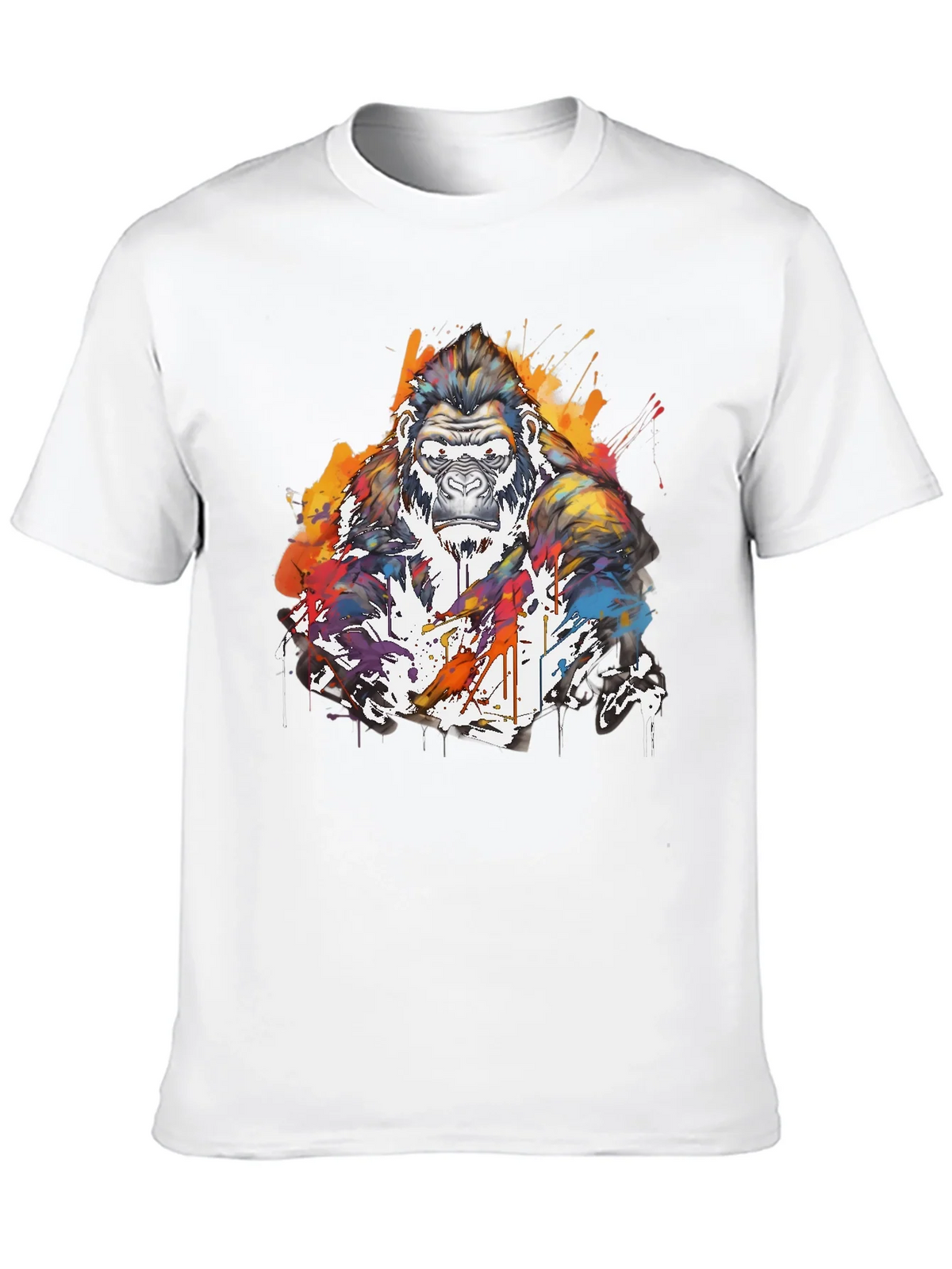 Artistic Gorilla Graphic Black T-Shirt product image 6