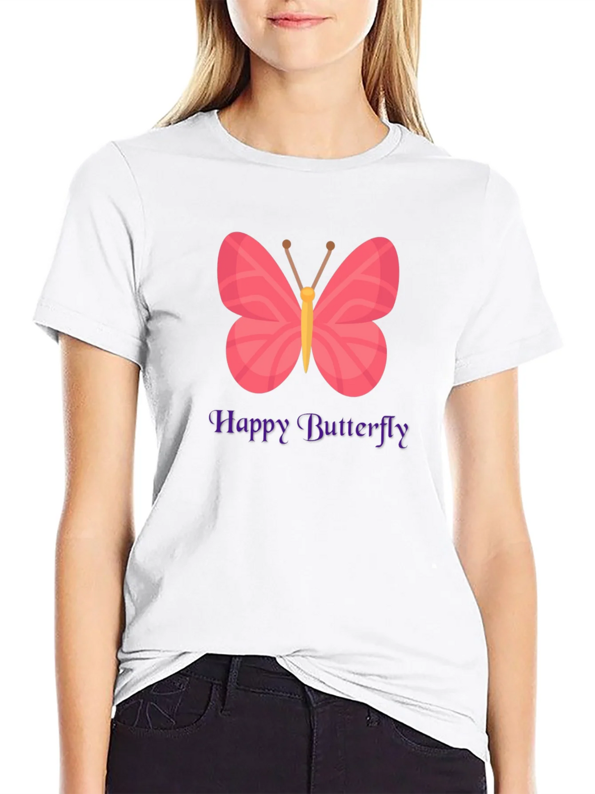 Happy Butterfly Graphic T-Shirt product image 7