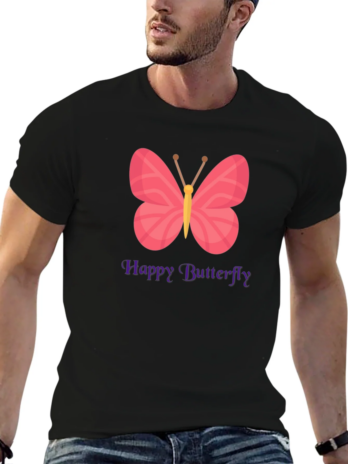 Happy Butterfly Graphic T-Shirt product image 5