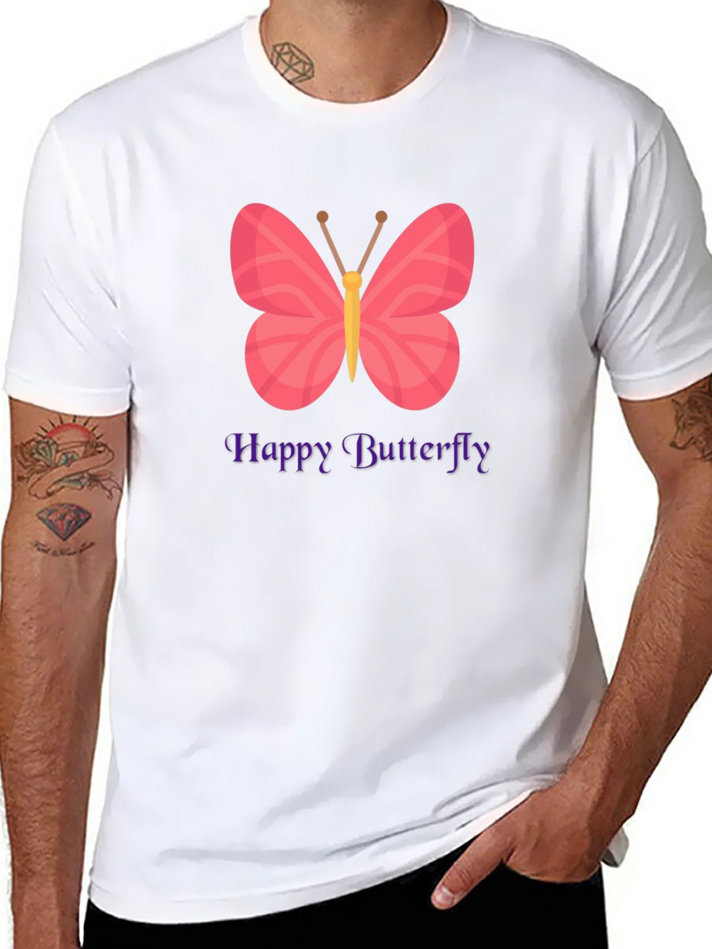 Happy Butterfly Graphic T-Shirt product image 6