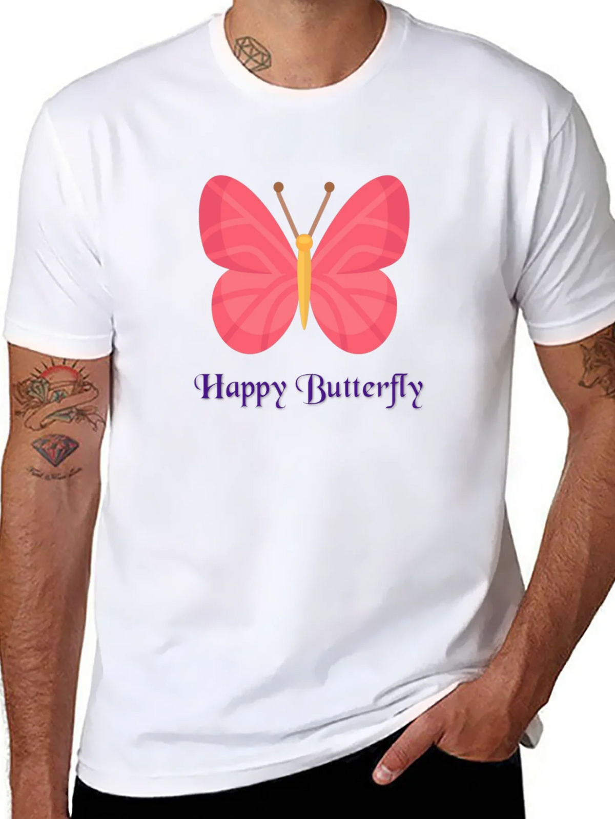 Happy Butterfly Graphic T-Shirt product image 6