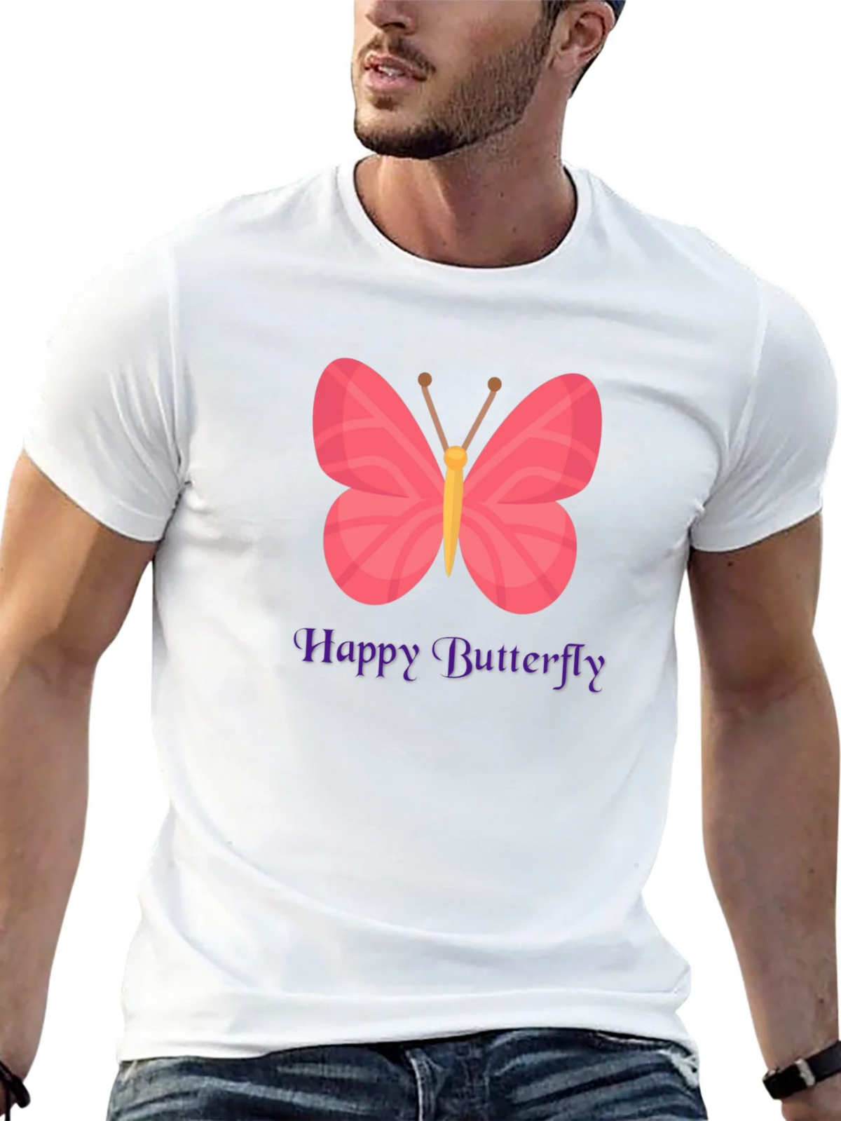 Happy Butterfly Graphic T-Shirt product image 10
