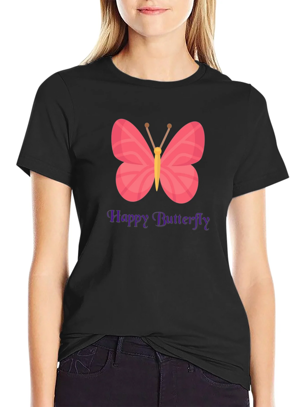 Happy Butterfly Graphic T-Shirt product image 2