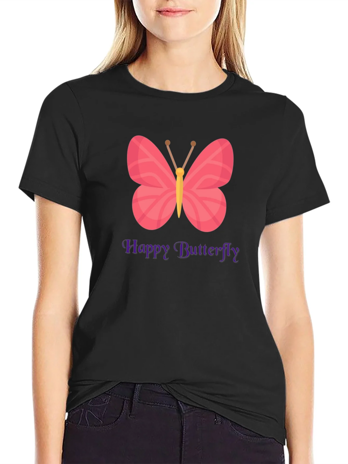 Happy Butterfly Graphic T-Shirt product image 2