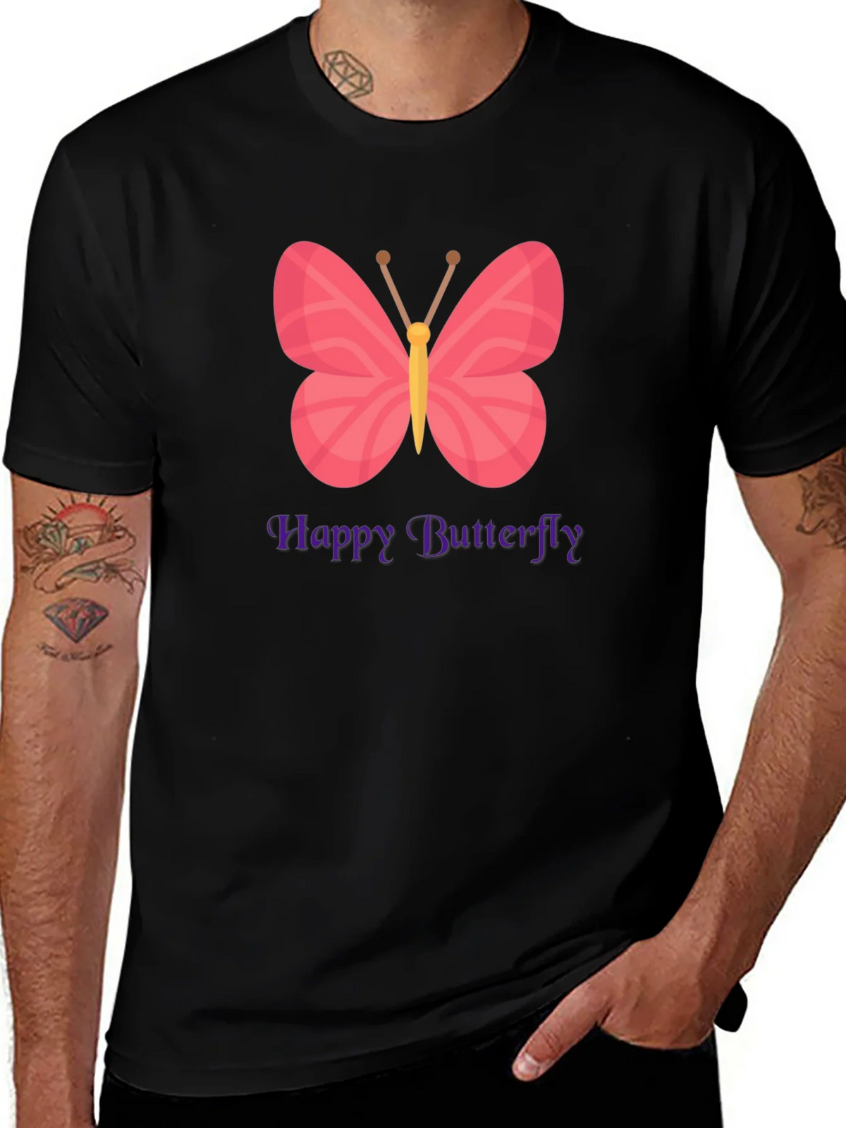 Happy Butterfly Graphic T-Shirt product image 1