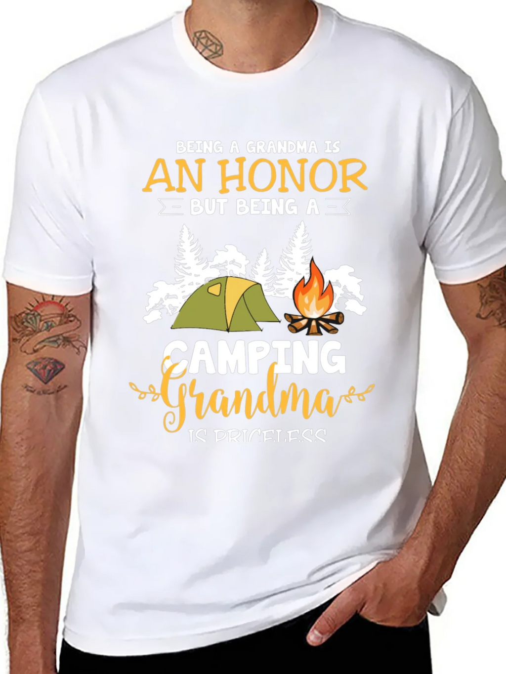 Camping Grandma T-Shirt - Honor & Priceless product image 7