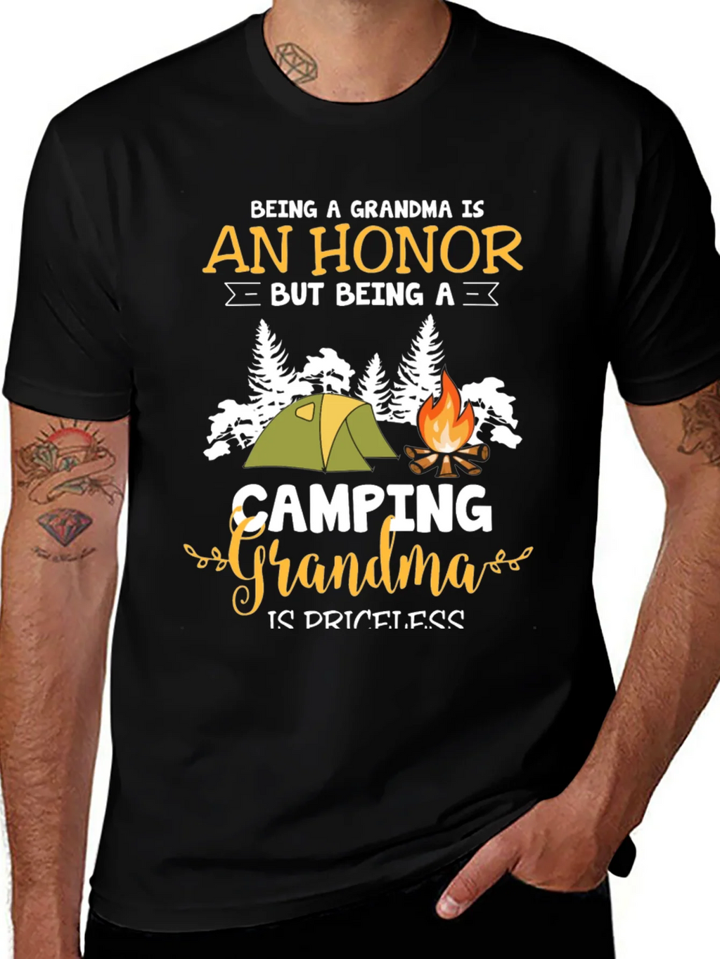 Camping Grandma T-Shirt - Honor & Priceless product image 1