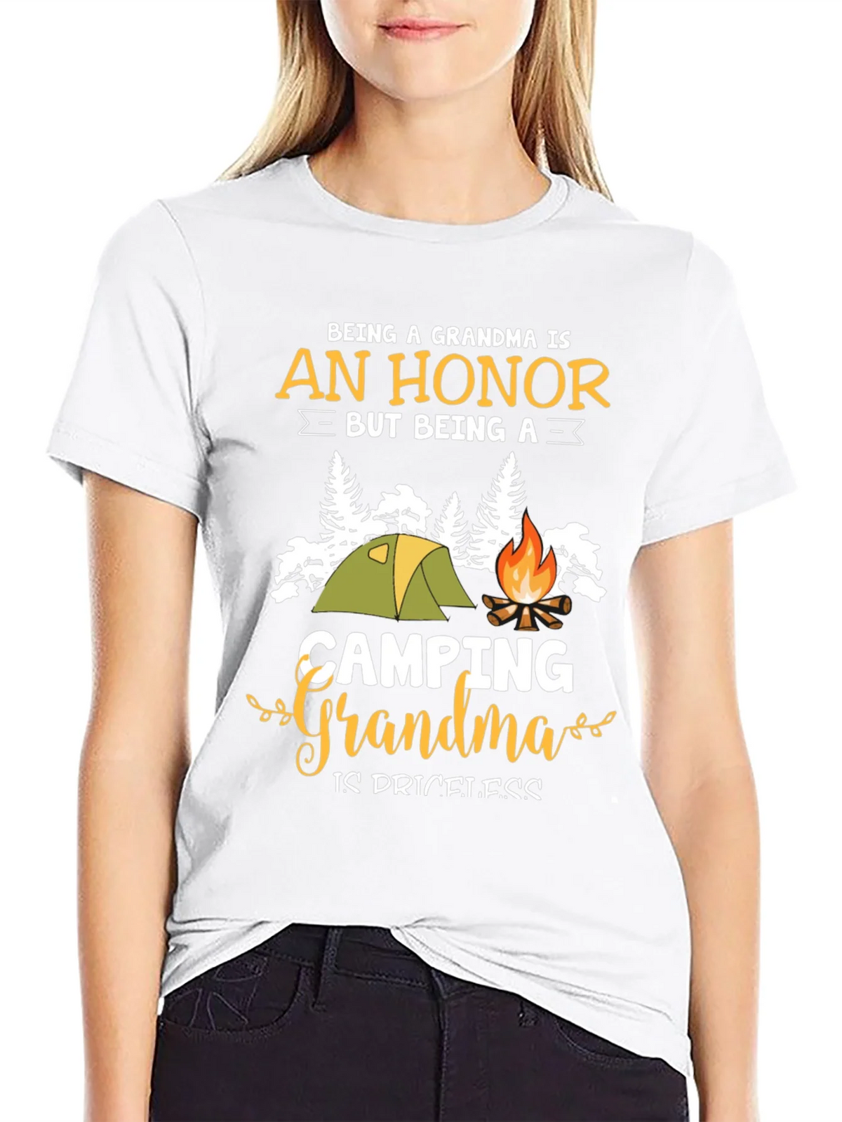 Camping Grandma T-Shirt - Honor & Priceless product image 8