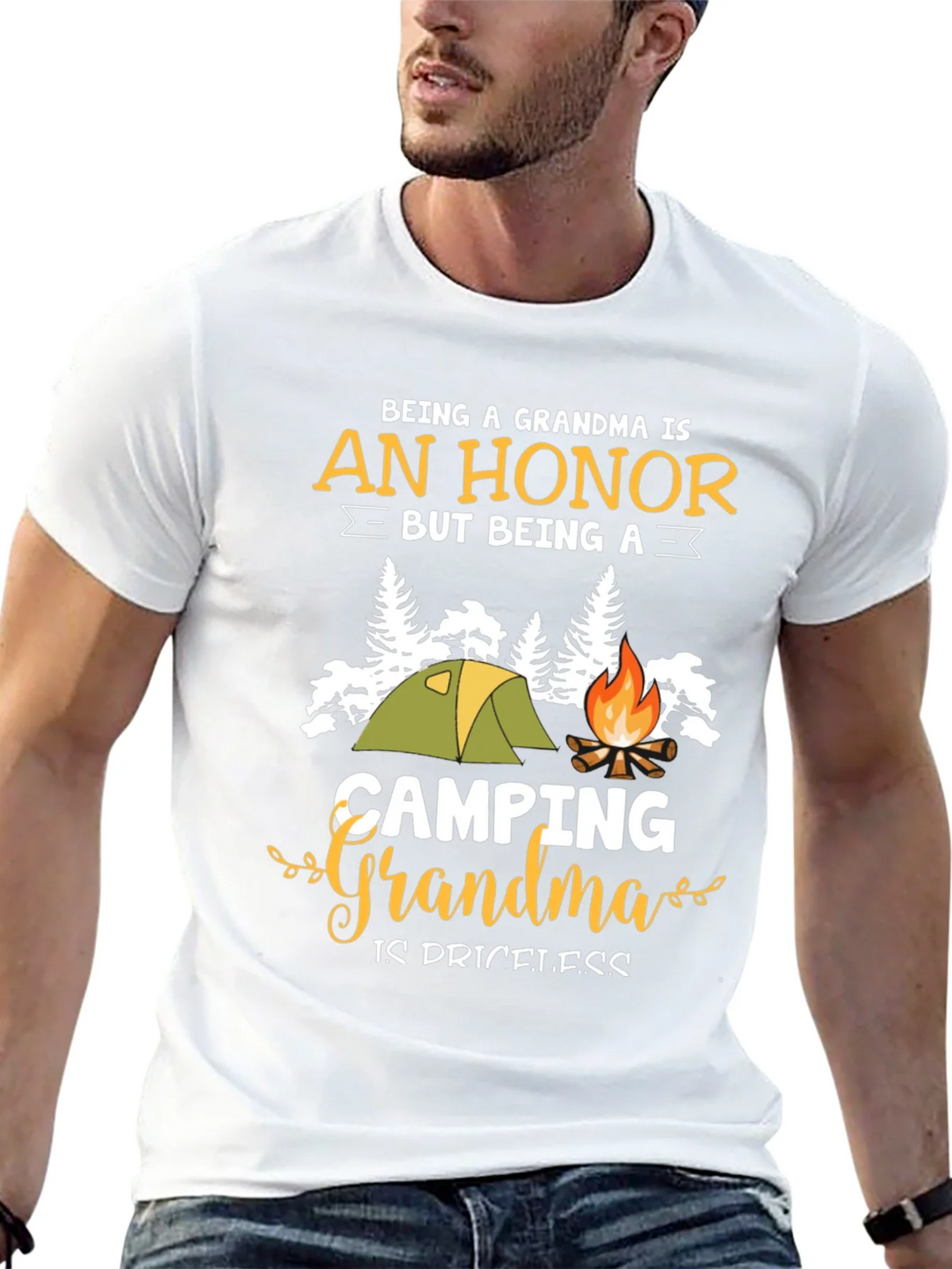 Camping Grandma T-Shirt - Honor & Priceless product image 12