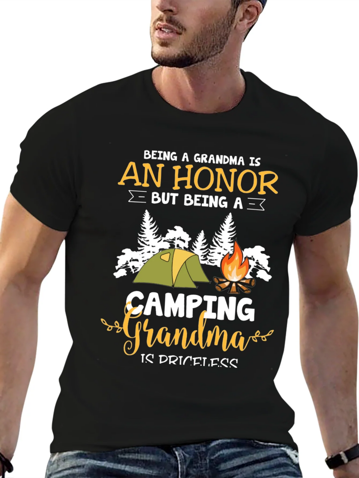 Camping Grandma T-Shirt - Honor & Priceless product image 6