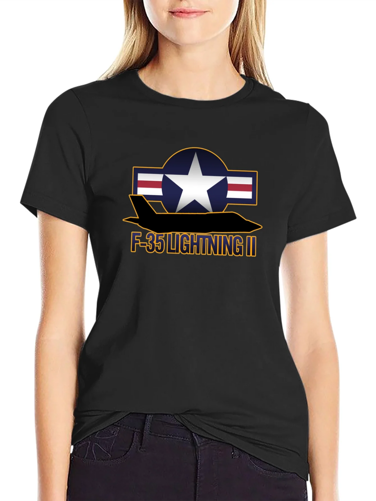 F-35 Lightning II Graphic Tee - Military Aircraft Shirt product image 2