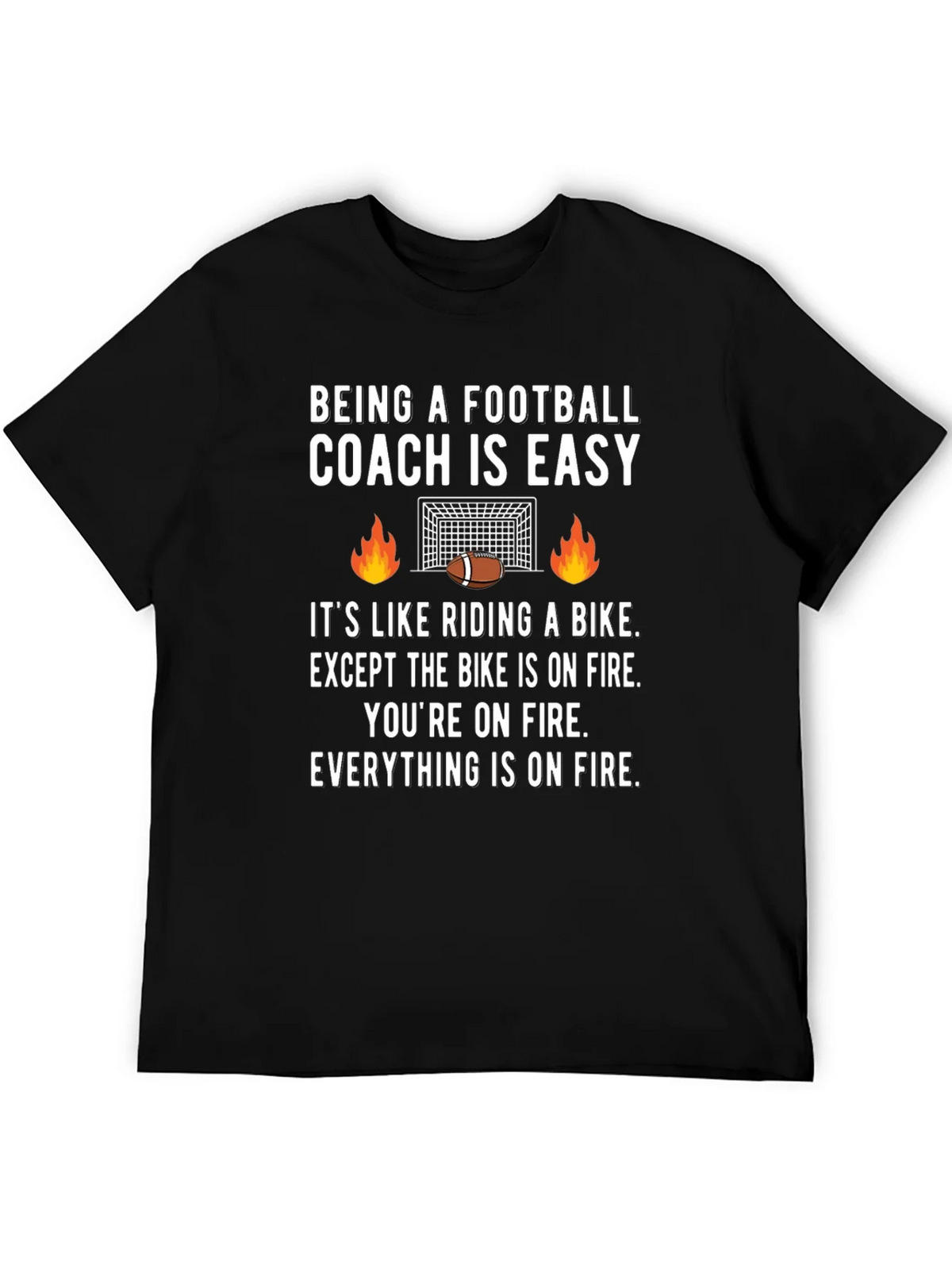 Football Coach On Fire Graphic Tee - Funny Gift product image 2