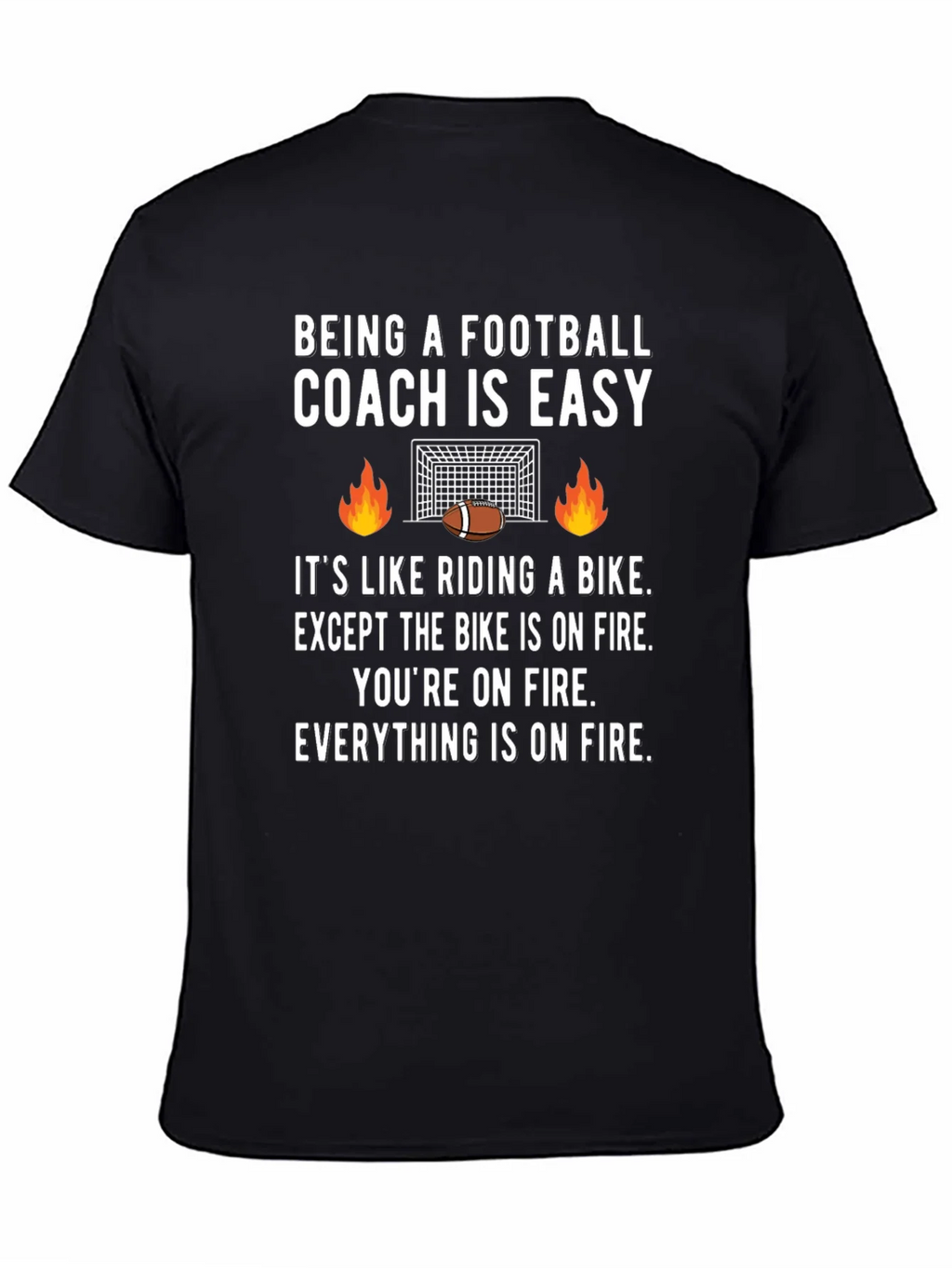 Football Coach On Fire Graphic Tee - Funny Gift product image 1