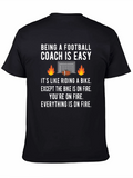 Football Coach On Fire Graphic Tee - Funny Gift product image 1