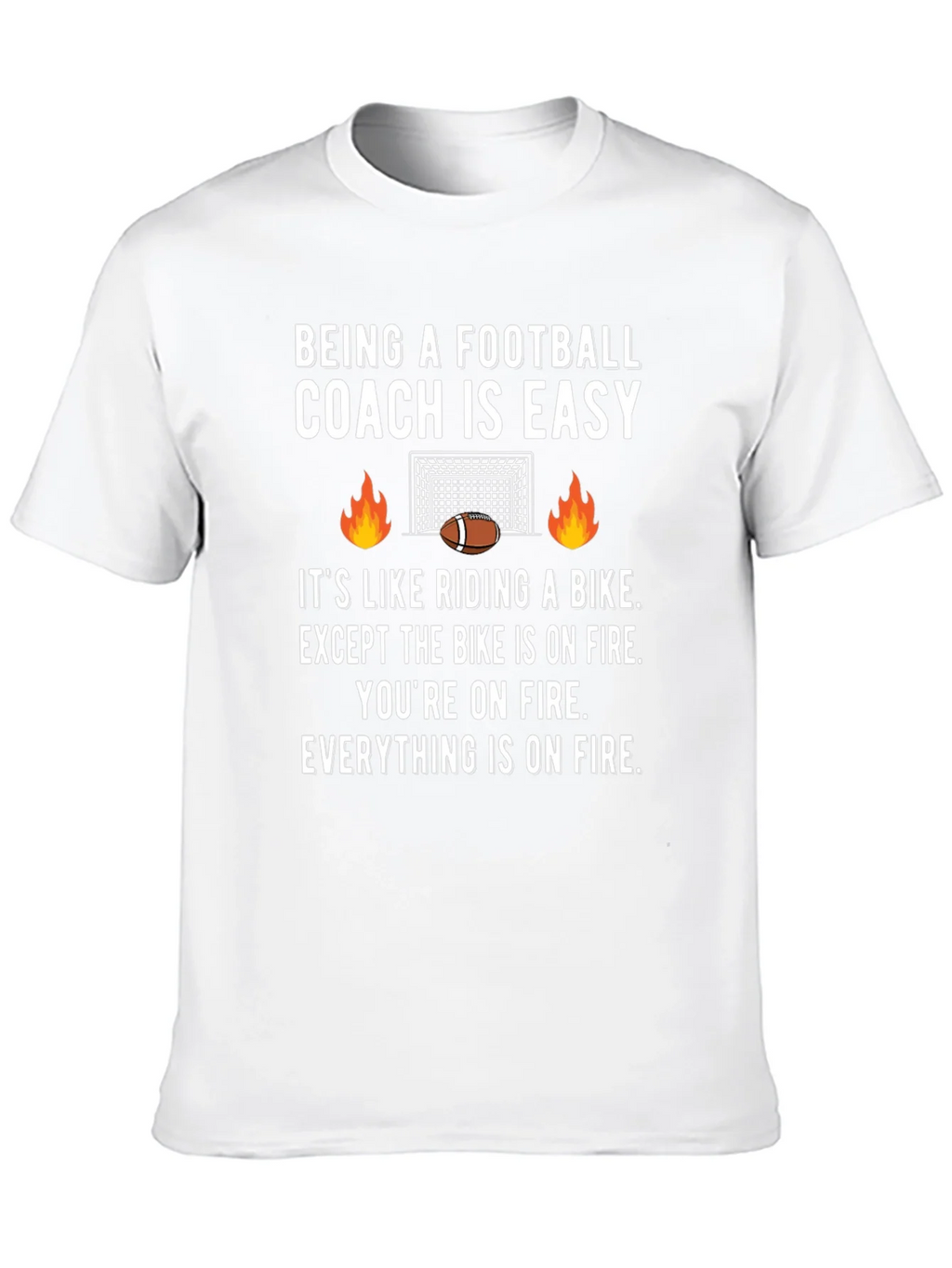 Football Coach On Fire Graphic Tee - Funny Gift product image 5