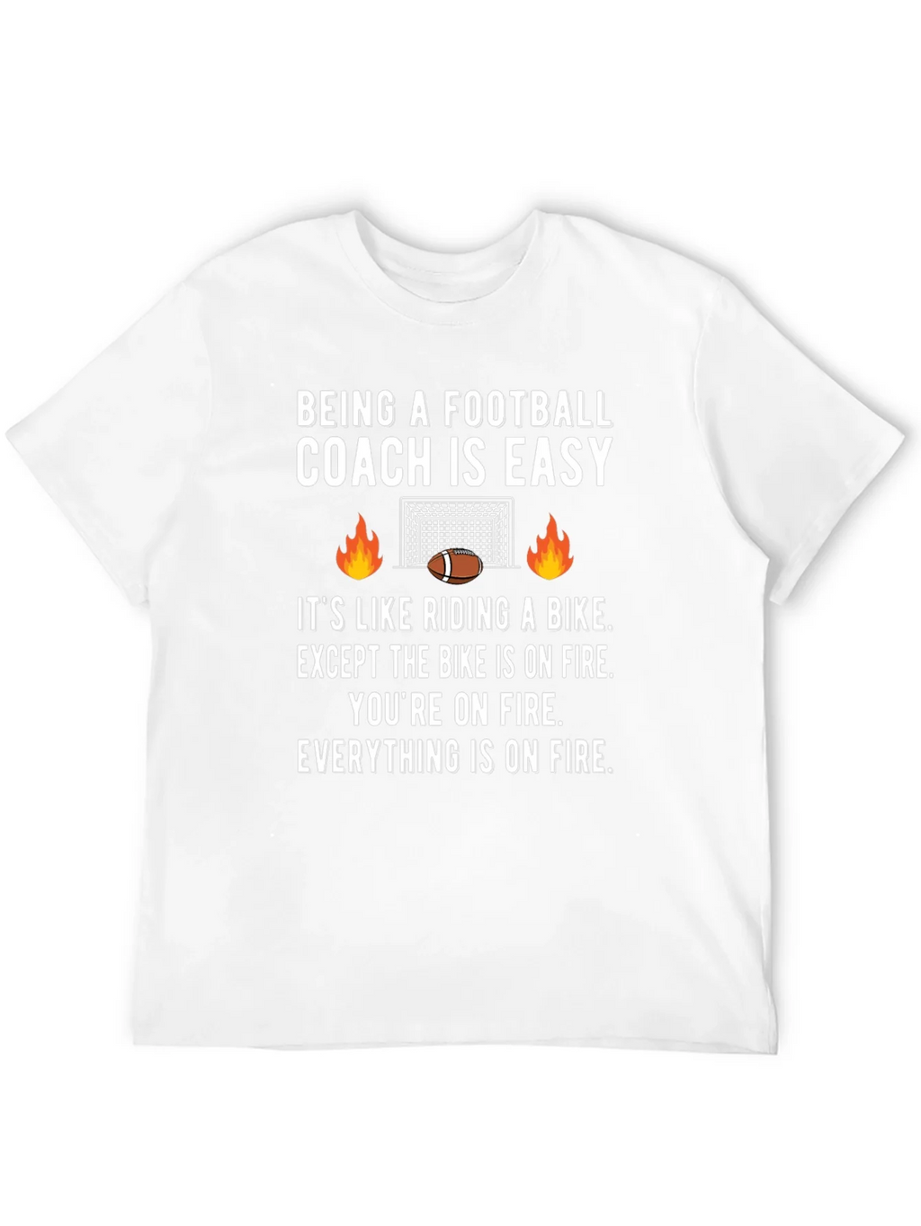 Football Coach On Fire Graphic Tee - Funny Gift product image 6
