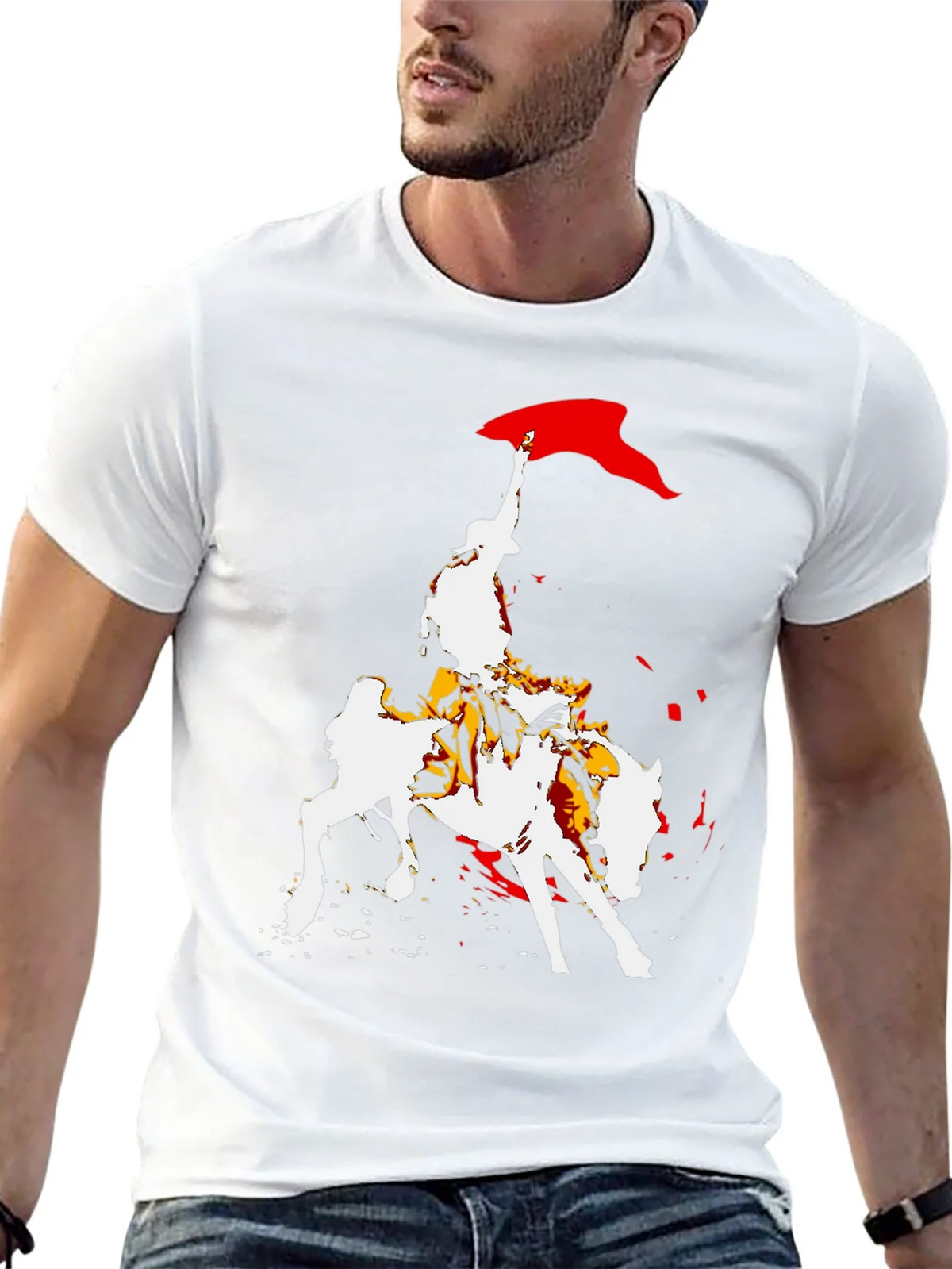 Equestrian Graphic Tee - Bold Horse Rider Design product image 12