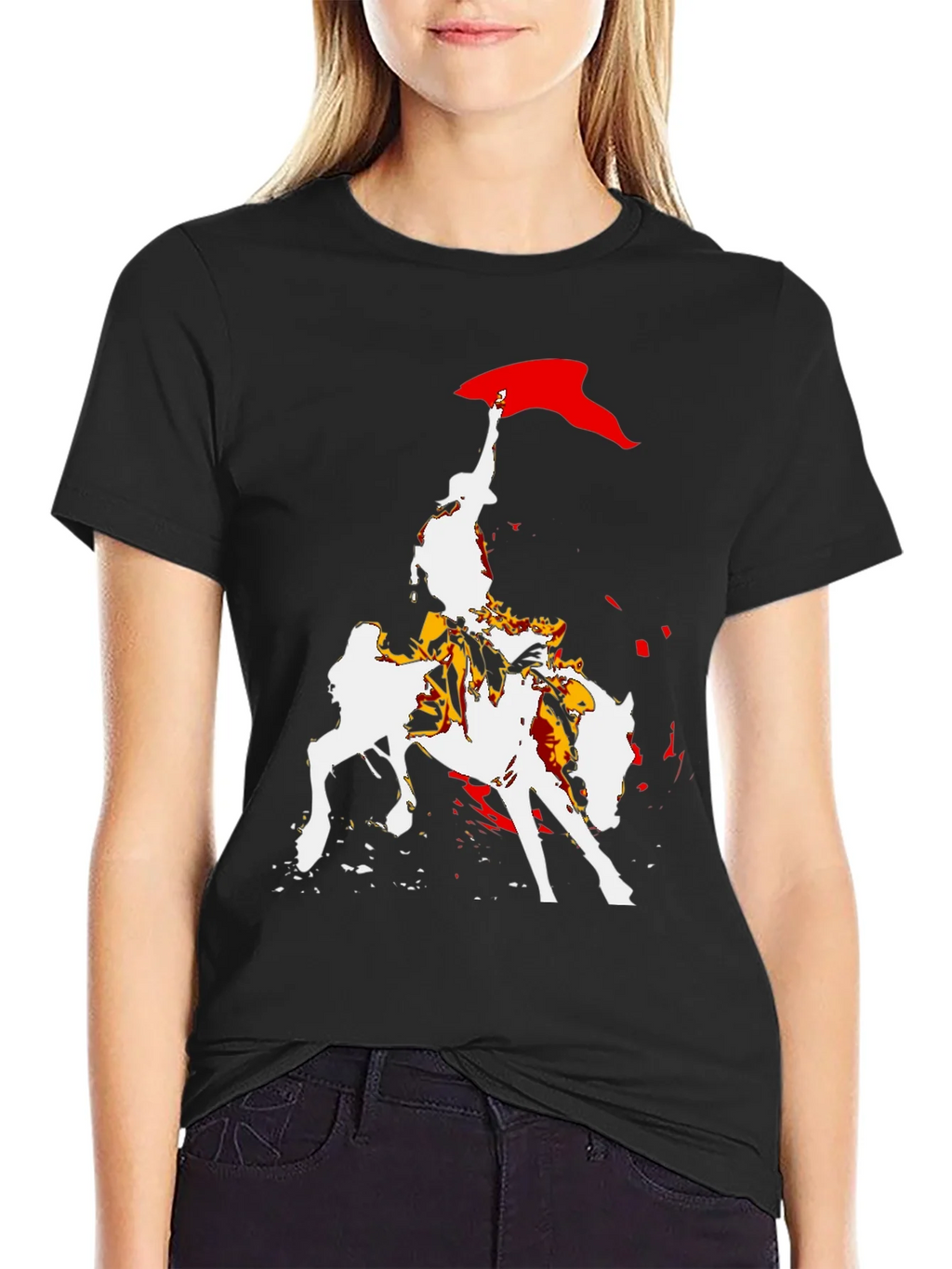 Equestrian Graphic Tee - Bold Horse Rider Design product image 2