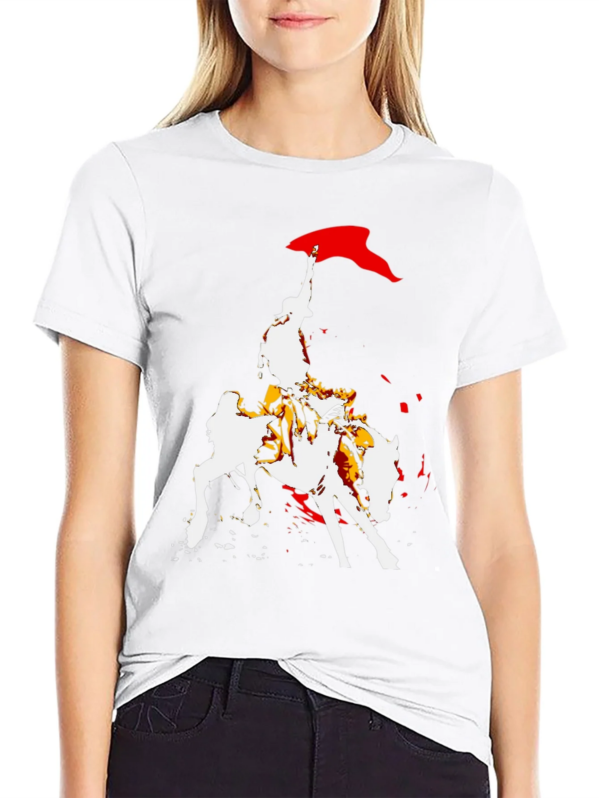 Equestrian Graphic Tee - Bold Horse Rider Design product image 8