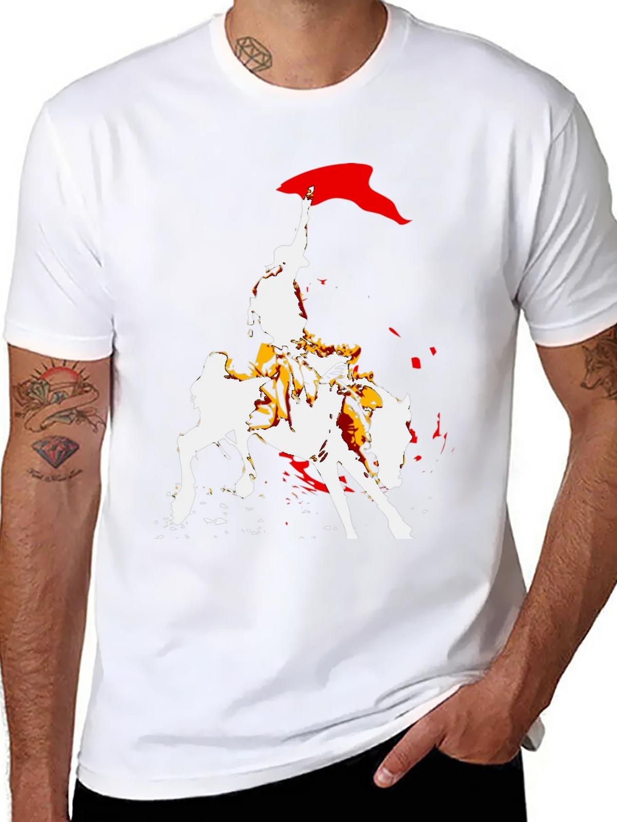 Equestrian Graphic Tee - Bold Horse Rider Design product image 7