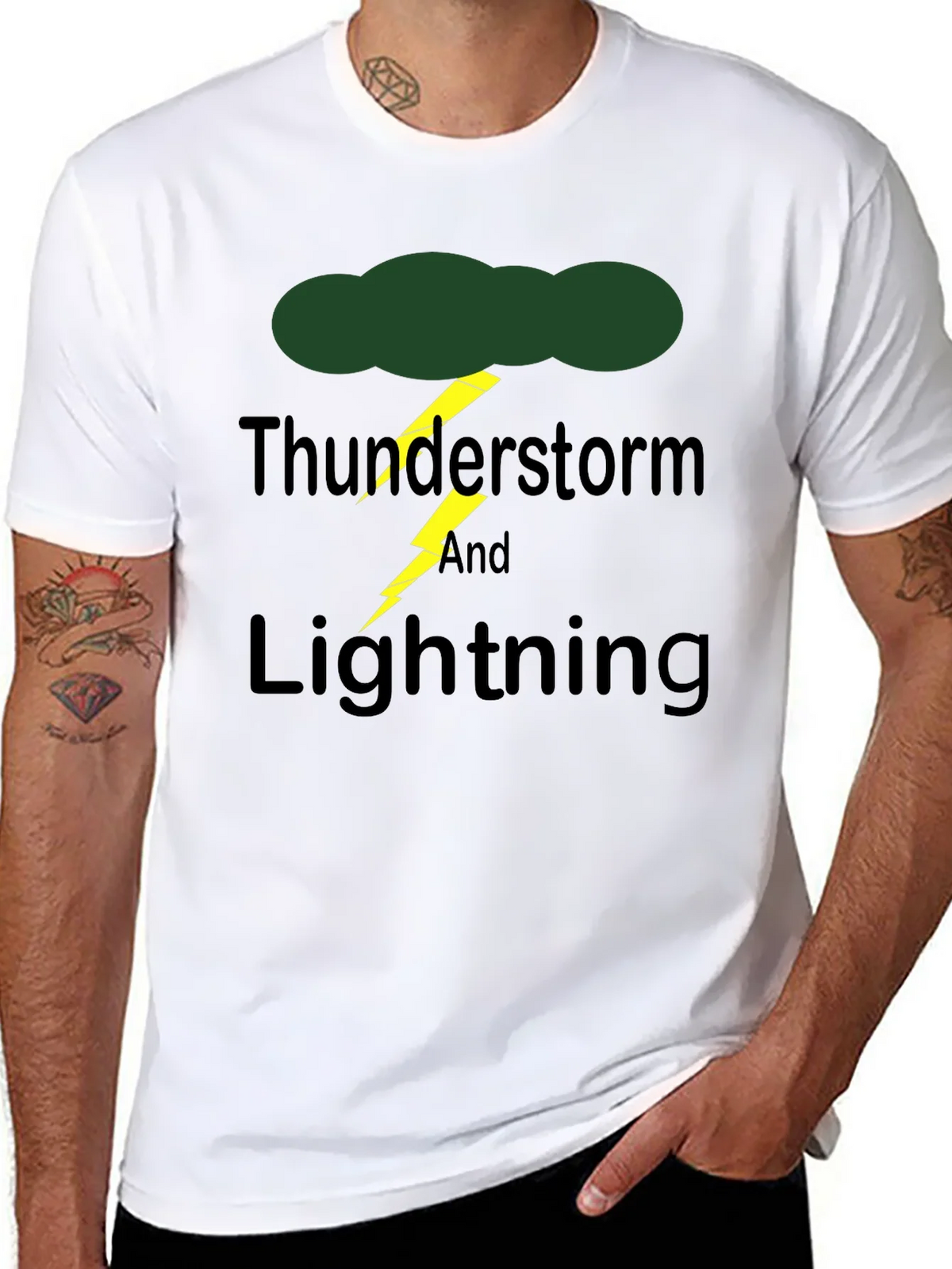Thunderstorm & Lightning Graphic Print T-Shirt product image 7