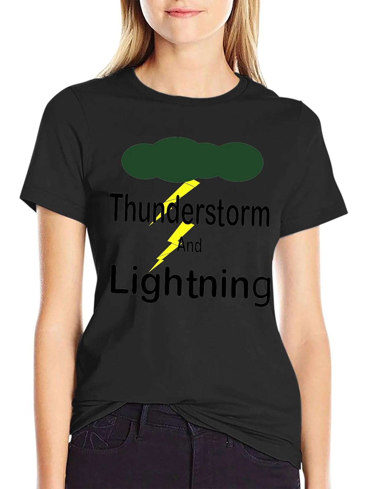 Thunderstorm & Lightning Graphic Print T-Shirt product image 2