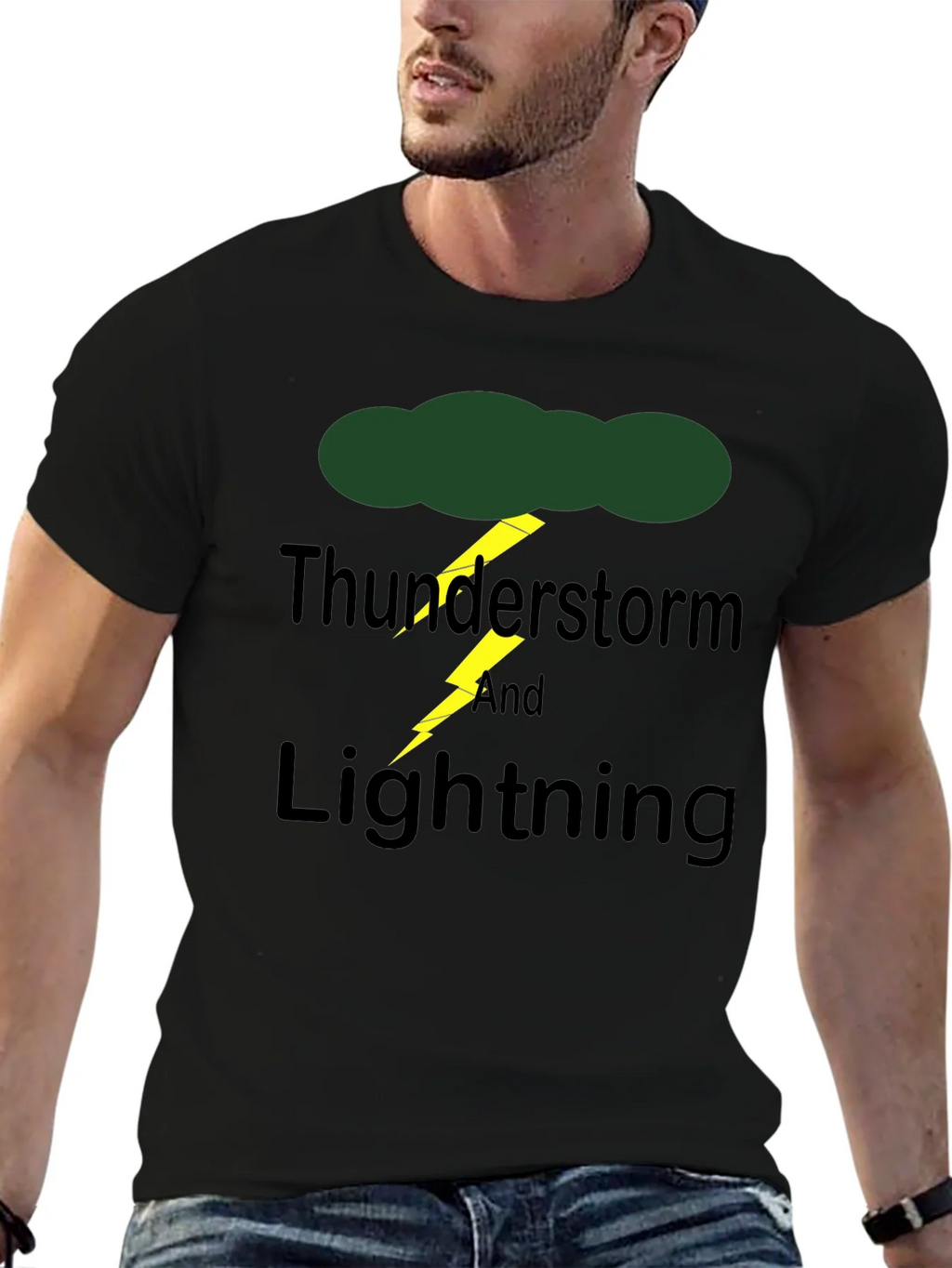 Thunderstorm & Lightning Graphic Print T-Shirt product image 6