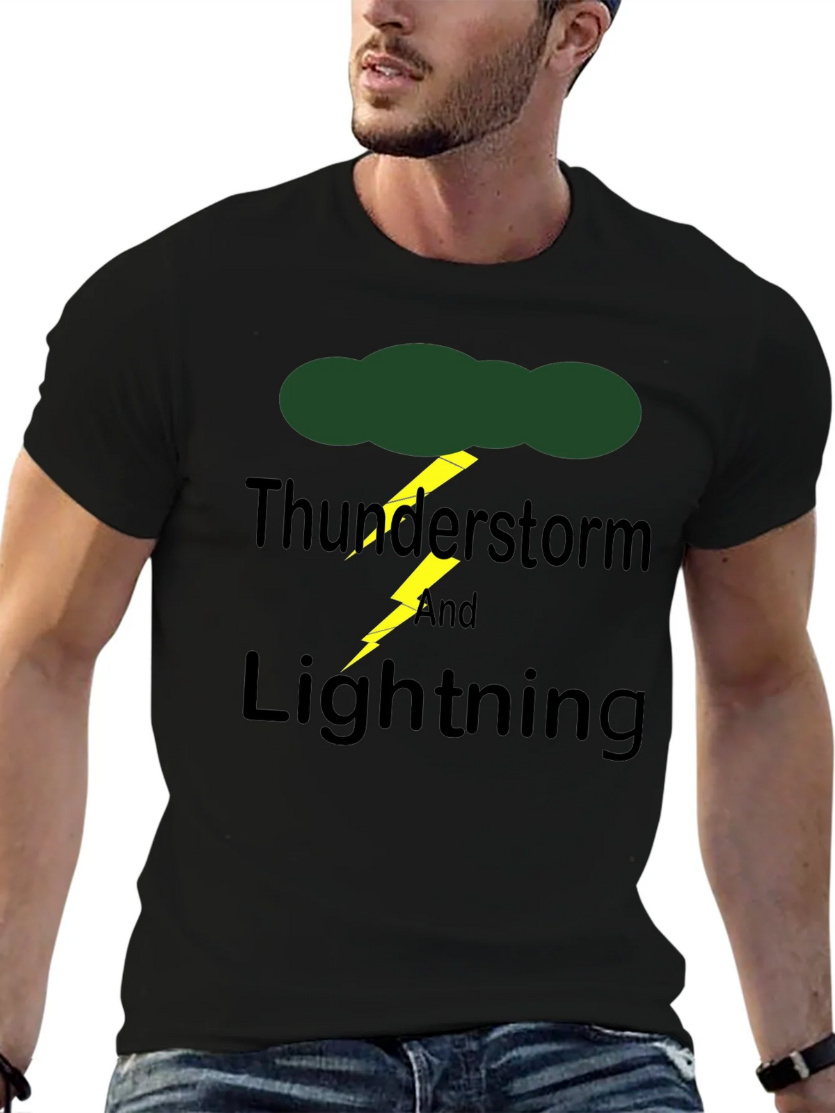 Thunderstorm & Lightning Graphic Print T-Shirt product image 6