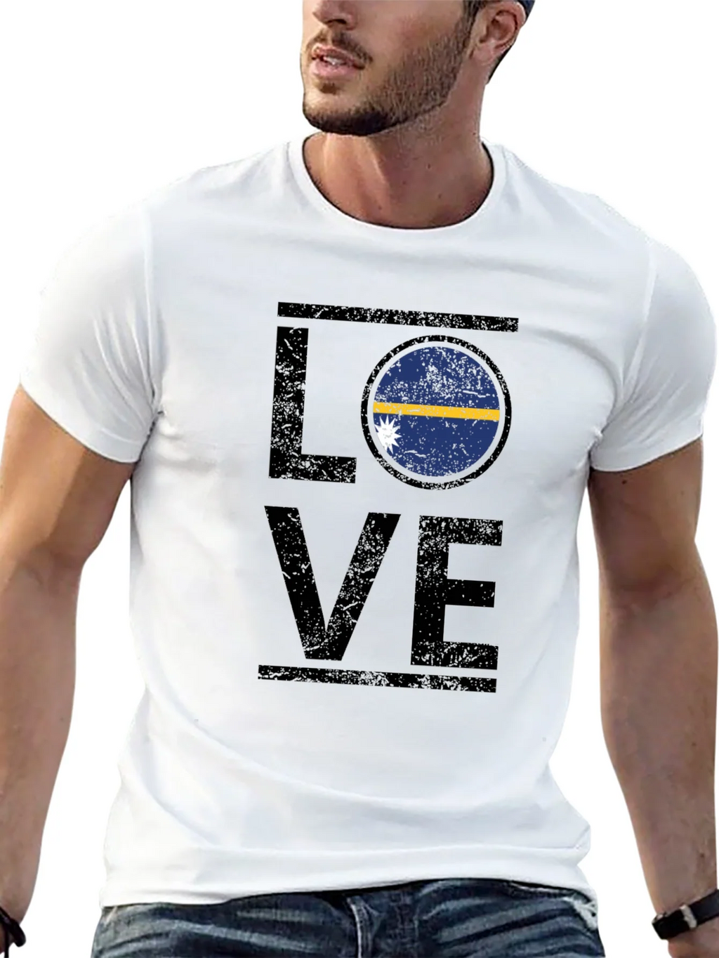 Nauru Flag Love T-Shirt - Distressed Design product image 12
