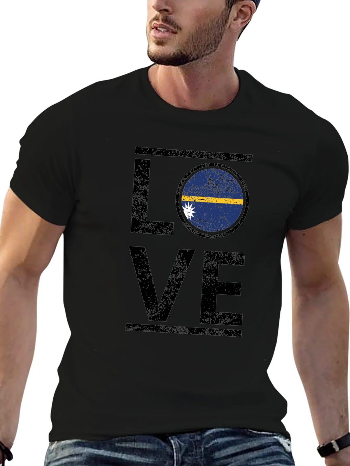 Nauru Flag Love T-Shirt - Distressed Design product image 6