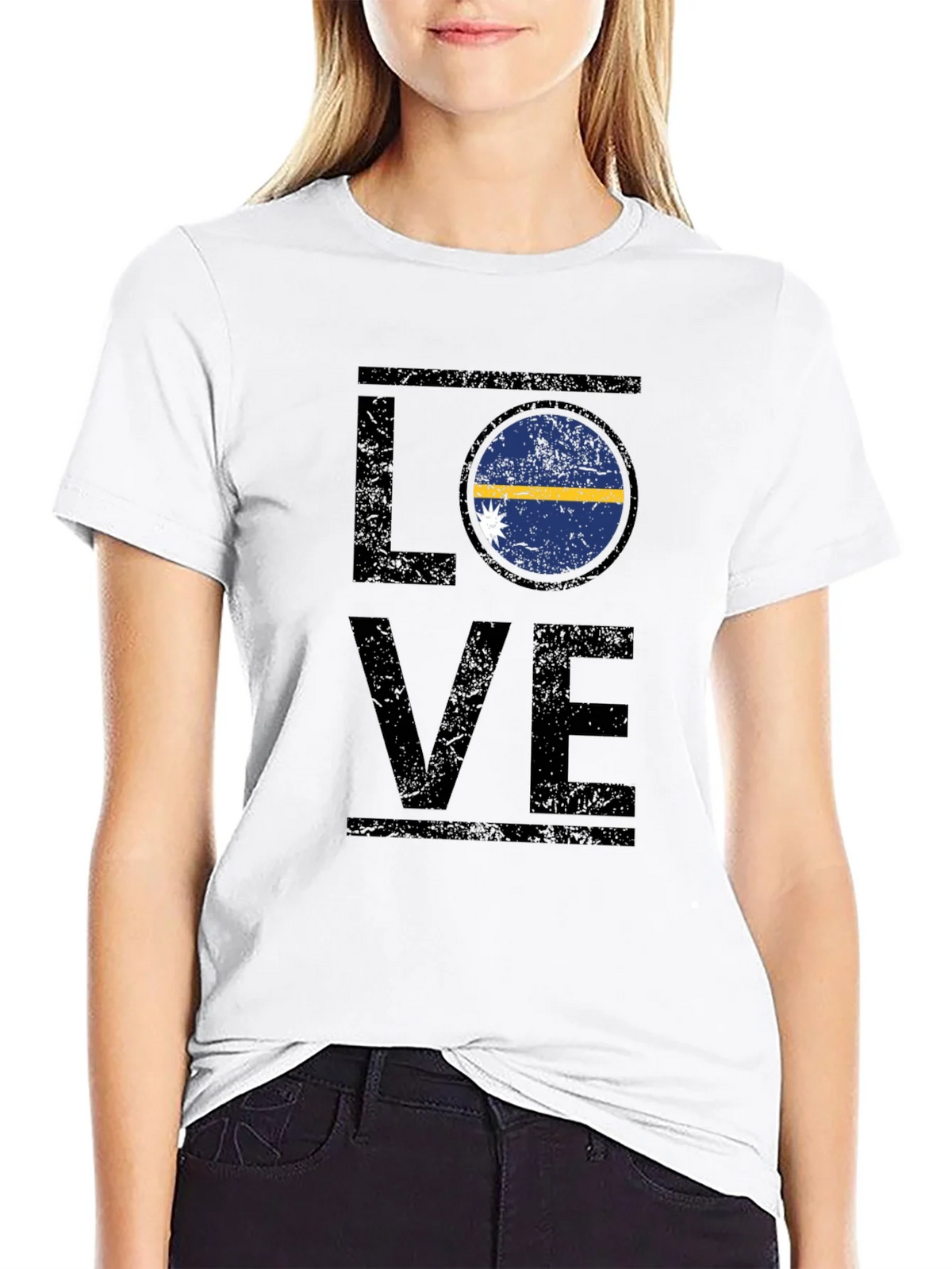 Nauru Flag Love T-Shirt - Distressed Design product image 8