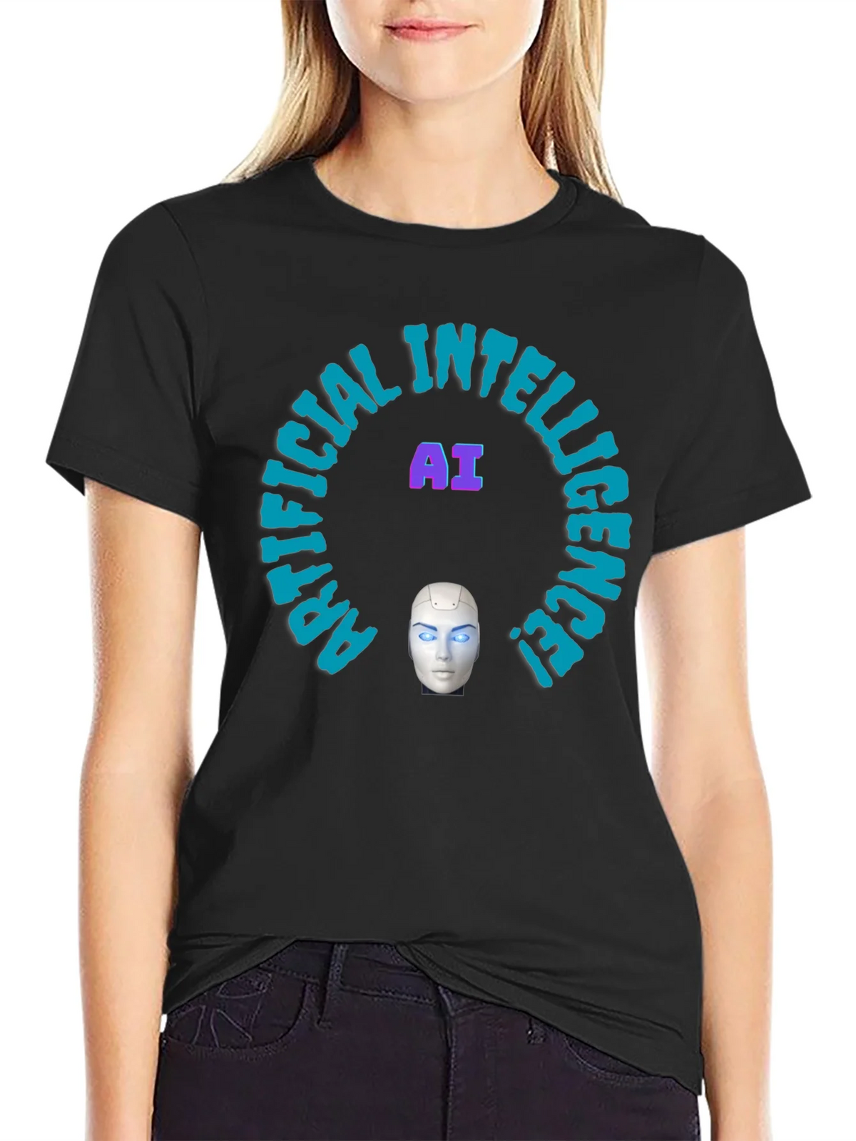 AI Intelligence Graphic Tee - Futuristic Design product image 2