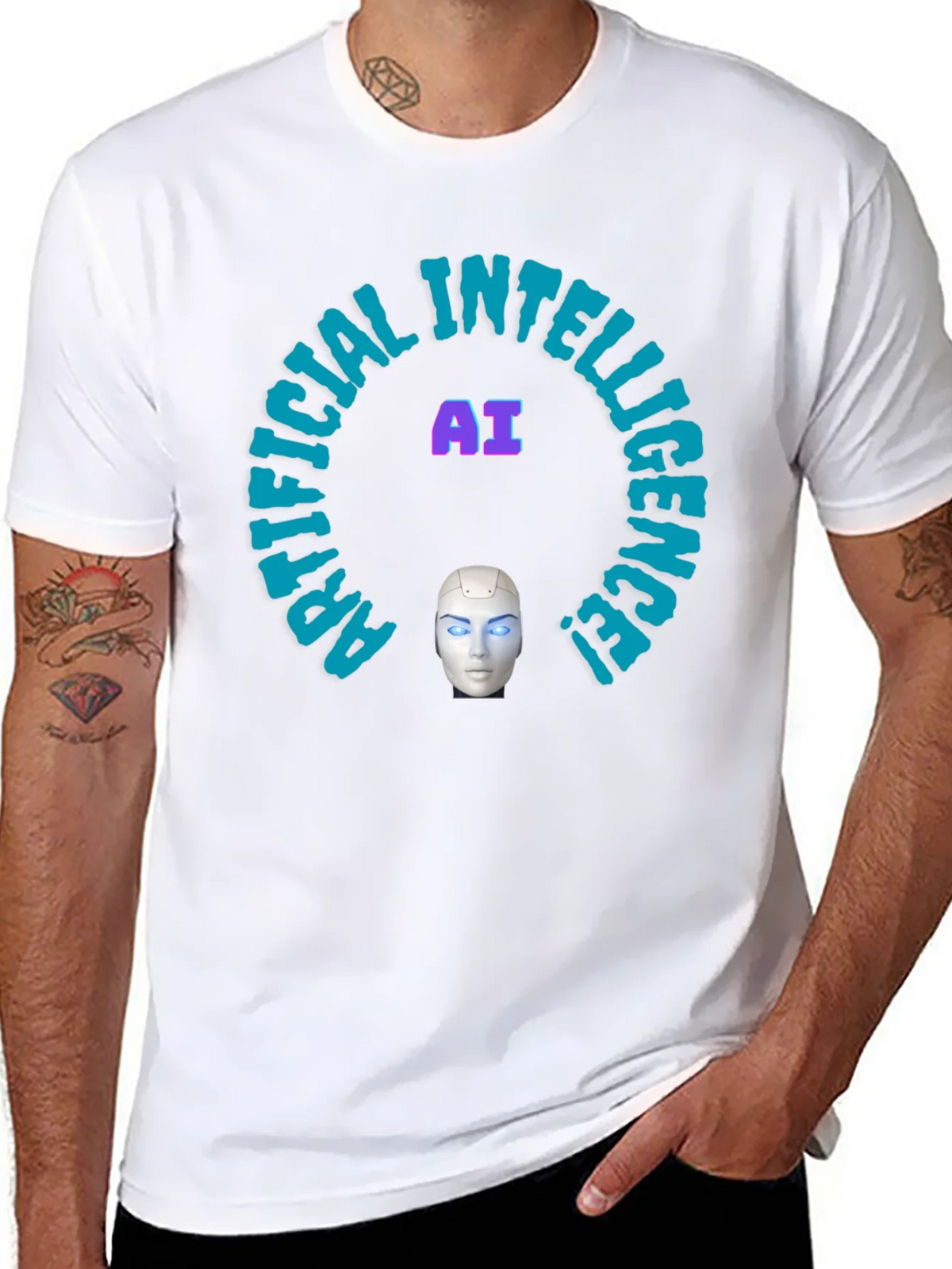 AI Intelligence Graphic Tee - Futuristic Design product image 7